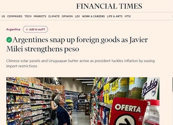 "Los argentinos compran productos extranjeros