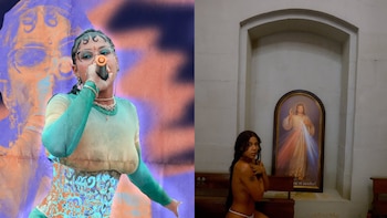 La rapera Tokischa, denunciada tras posar semidesnuda en una iglesia de San Sebastián: “Es una ofensa para los fieles de toda España”