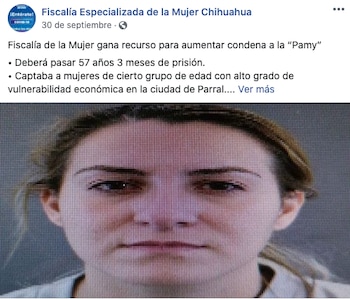 pamy red de trata explotacion sexual chihuahua mexico Claudia Palmira Monzalvo