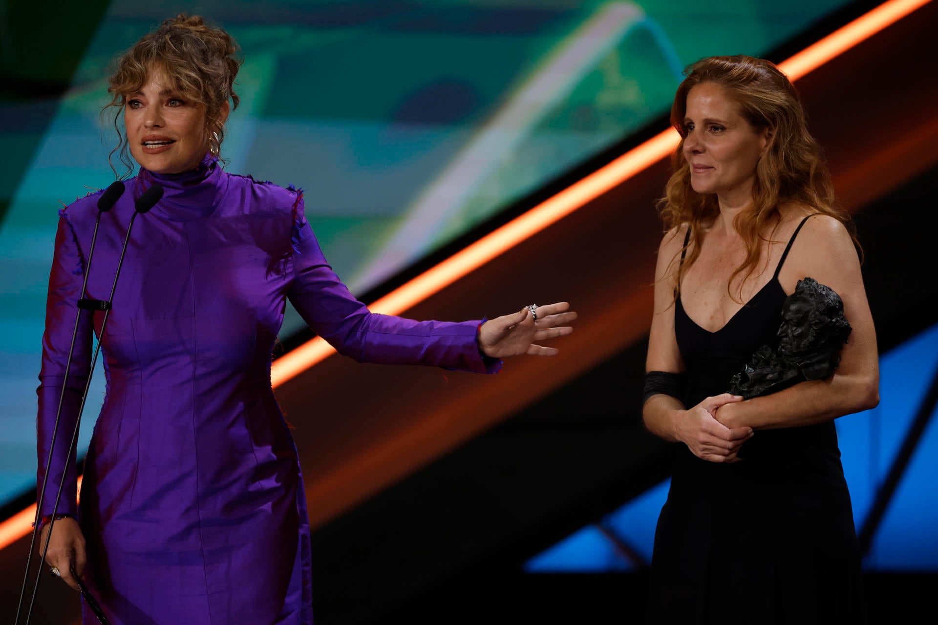 La Mejor película iberoamericana ha sido Belén, durante la gala de los Goya 2026. / EFE