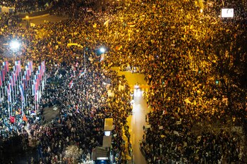 Continúan las masivas protestas en Serbia contra el Gobierno (REUTERS/Marko Djurica)