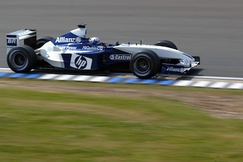 Ocho días después del choque, Montoya volvió a Silverstone para competir otra vez con Williams - crédito Sutton Motorsports/ZUMA Press vía Grosby Group