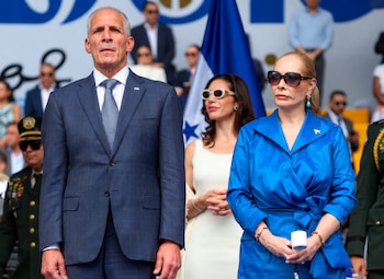 Asfura pronunció su discurso por los 205 años de independencia desde el Estadio Nacional. (FOTO: Presidencia de Honduras)