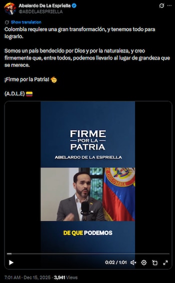 Abelardo de la Espriella afirmó