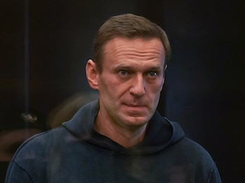 Alexei Navalny, durante su comparecencia ante la Corte en Moscú (Prensa de la corte de Moscú/Handout via REUTERS)