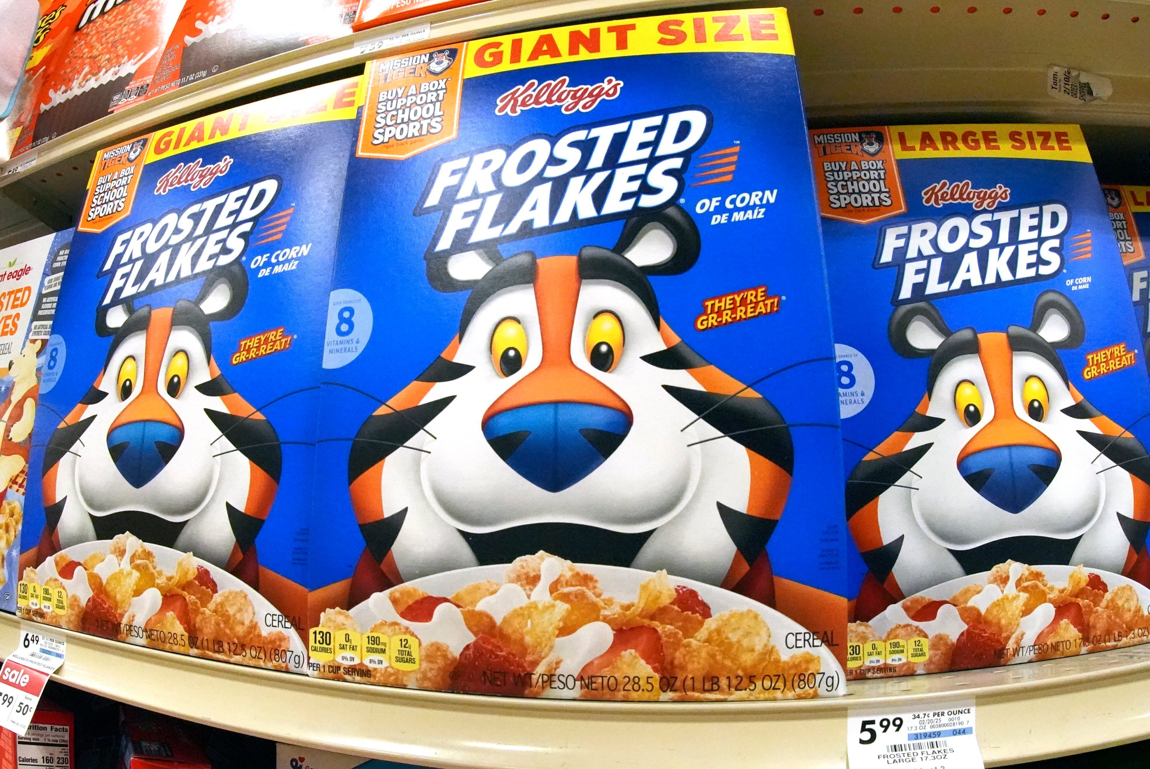 Kellogg había firmado en agosto de 2025 un acuerdo con el fiscal general de Texas, Ken Paxton, para eliminar los tintes tóxicos de sus cereales antes de finales de 2027 (AP Photo/Gene J. Puskar).