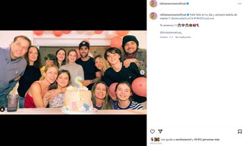 Nicole Neumann y su familia