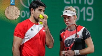 Anastasia Iamachkine junto a Sergio Galdon durante los Juegos Panamericanos de Lima 2019.