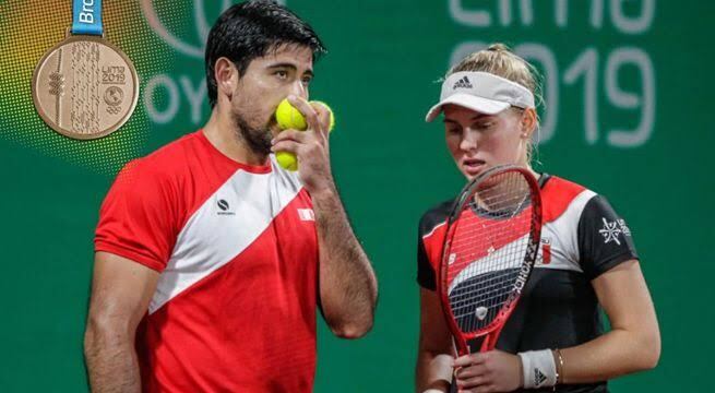 Anastasia Iamachkine junto a Sergio Galdon durante los Juegos Panamericanos de Lima 2019.