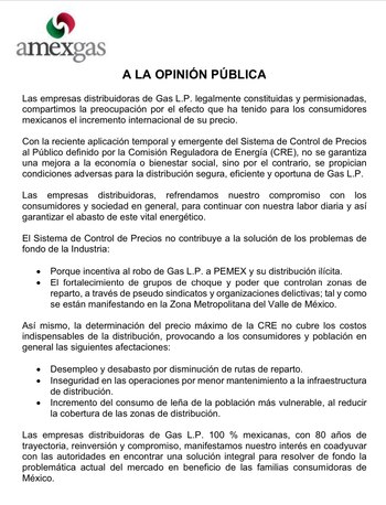 (Twitter: @amexgasmx)