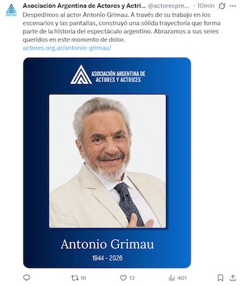 El actor Antonio Rebolini nació en Remedios de Escalada en 1944 e inició su camino profesional a los dieciséis años en el teatro Charles Chaplin
