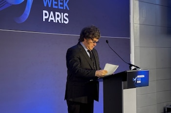 Javier Milei defendió su plan de ajuste durante su discurso en el Argentina Week, (París, Francia)