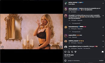 Sydney Sweeney celebra su cumpleaños con una nueva colección de lancería.
