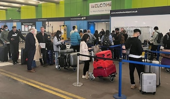 Foto de archivo de pasajeros