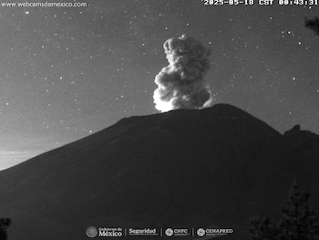 Monitoreo del Popocatépetl este 18