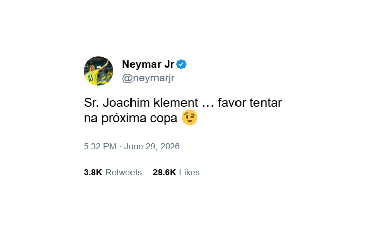 El tweet de Ney