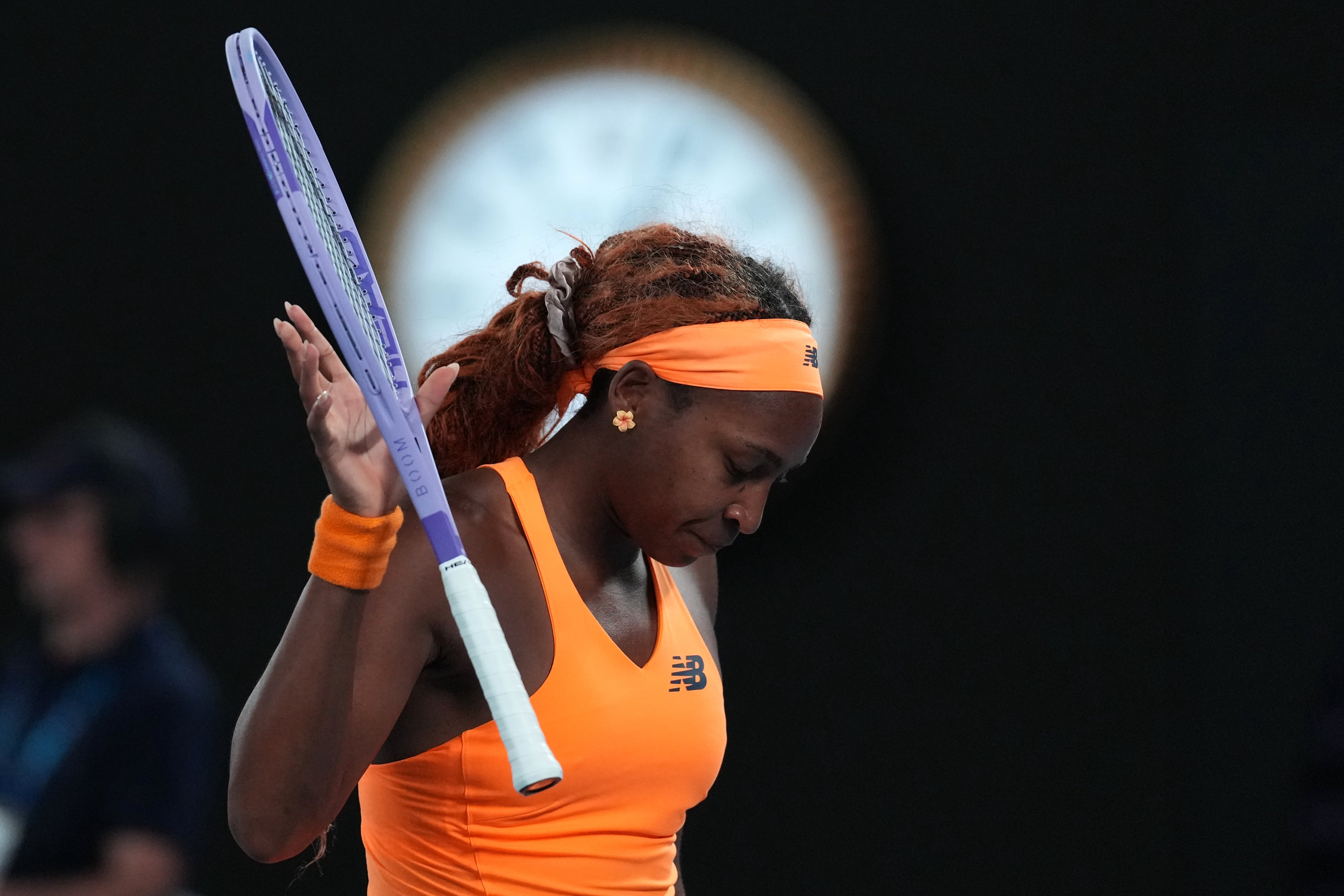 Gauff fue protagonista de un ataque de ira en Australia (AP)