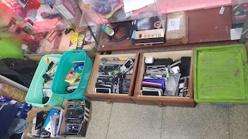 Parte de lo secuestrado en