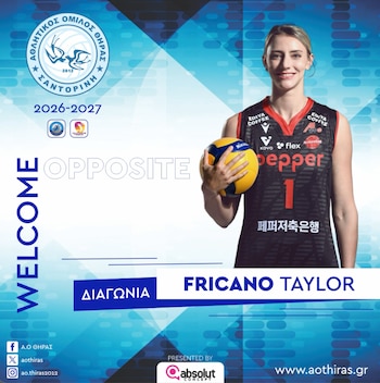 El A.O. Thiras hizo oficial la incorporación de Taylor Fricano.