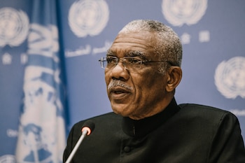 El presidente de Guyana, David