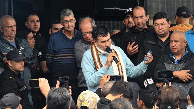 Ramón Amarilla durante el levantamiento policial de 2024 (Foto: Blas Martínez)