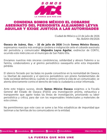 Comunicado oficial.