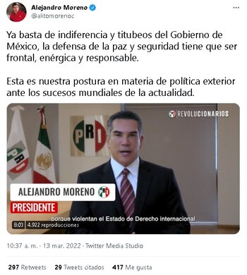 El líder del PRI se
