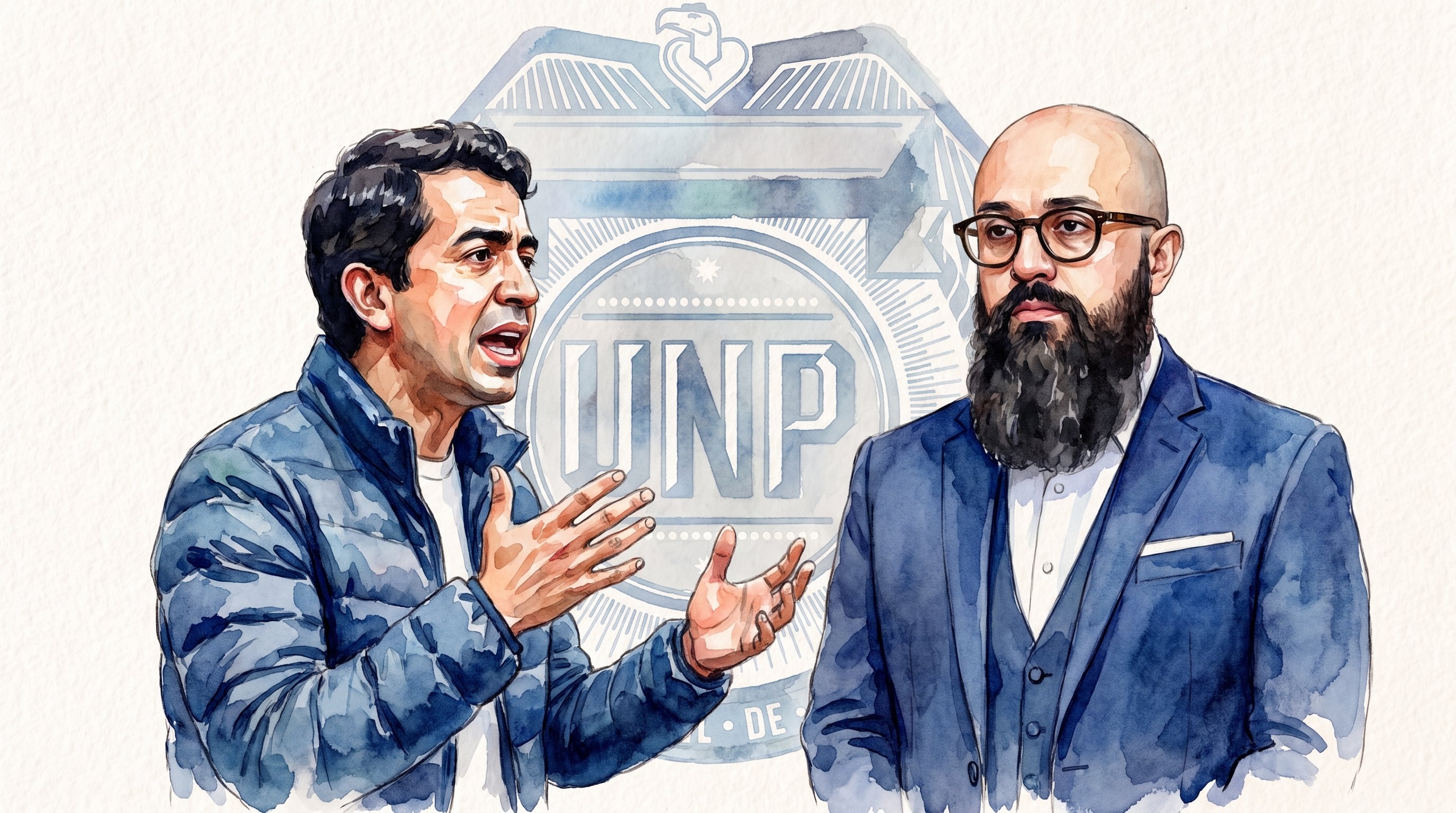 El congresista Daniel Briceño gesticula frente a Carlos Carrillo sobre el retiro de una forma parcial de los esquemas de seguridad de la Unidad Nacional de Protección (UNP) (Imagen Ilustrativa Infobae)