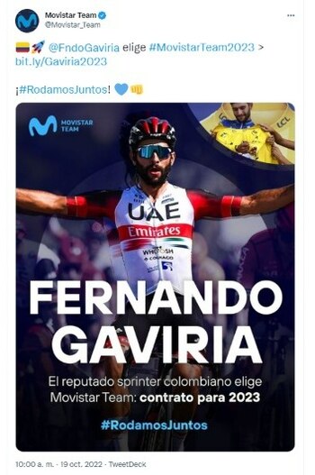 Fernando Gaviria es anunciado como