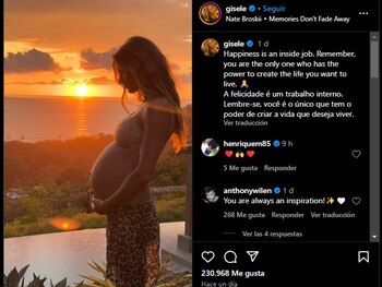 Gisele Bündchen reflexionó sobre el