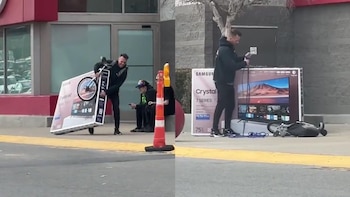 Transportó un televisor en un