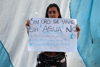 Marcha por la Ley de Glaciares en Congreso