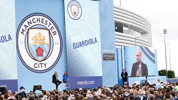 Pep Guardiola llegó al Manchester City en el año 2016 (Reuters)