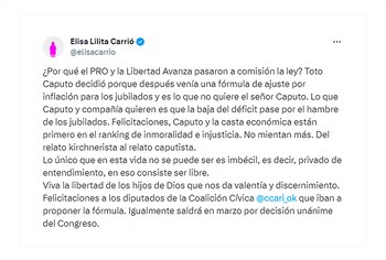 El mensaje de Lilita Carrió