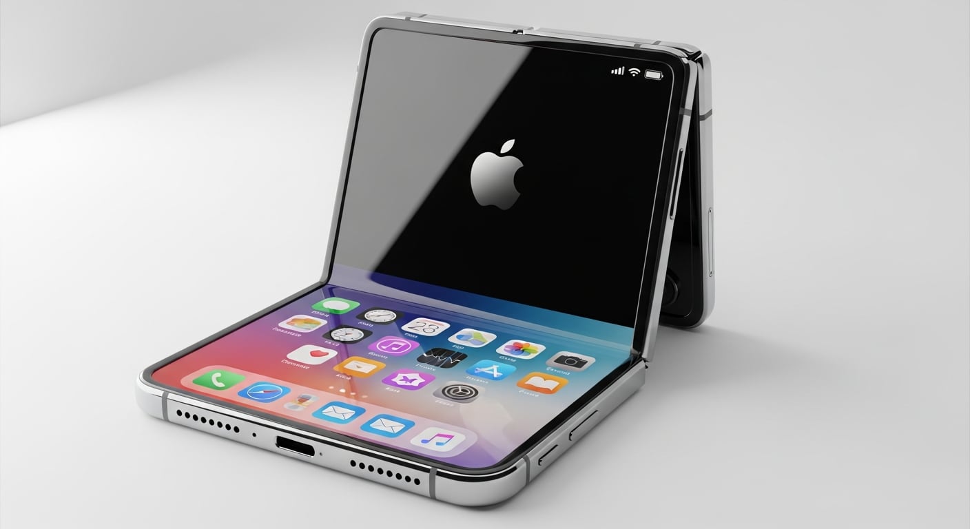 El iPhone Ultra plegable llegaría más adelante y tendría una pantalla exterior de 5,5 pulgadas y un panel interior OLED de 7,8 pulgadas con ProMotion de 120 Hz. (Imagen Ilustrativa Infobae)
