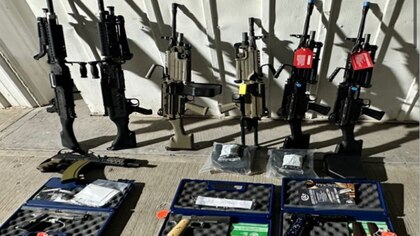 Estos son los arsenales que la Guardia Nacional le quitó al narco en Sonora