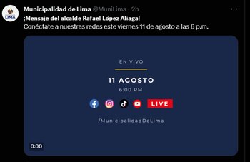 Tuit de la Municipalidad de