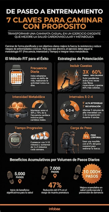 Intervalos de ritmo durante la caminata mejoran la potencia cardiovascular