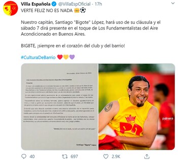 Así anunció Villa Española que