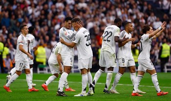 El Madrid celebra un gol. (Susana Vera/Reuters)