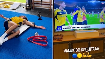 Los posteos de Edinson Cavani durante la victoria de Boca Juniors ante Talleres de Córdoba