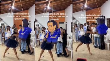 Quinceañera celebró su cumpleaños con piñata del presidente electo: “Ella quería darle palo a Abelardo”