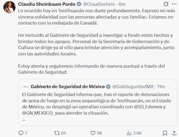 (Crédito: X@Claudiashein)