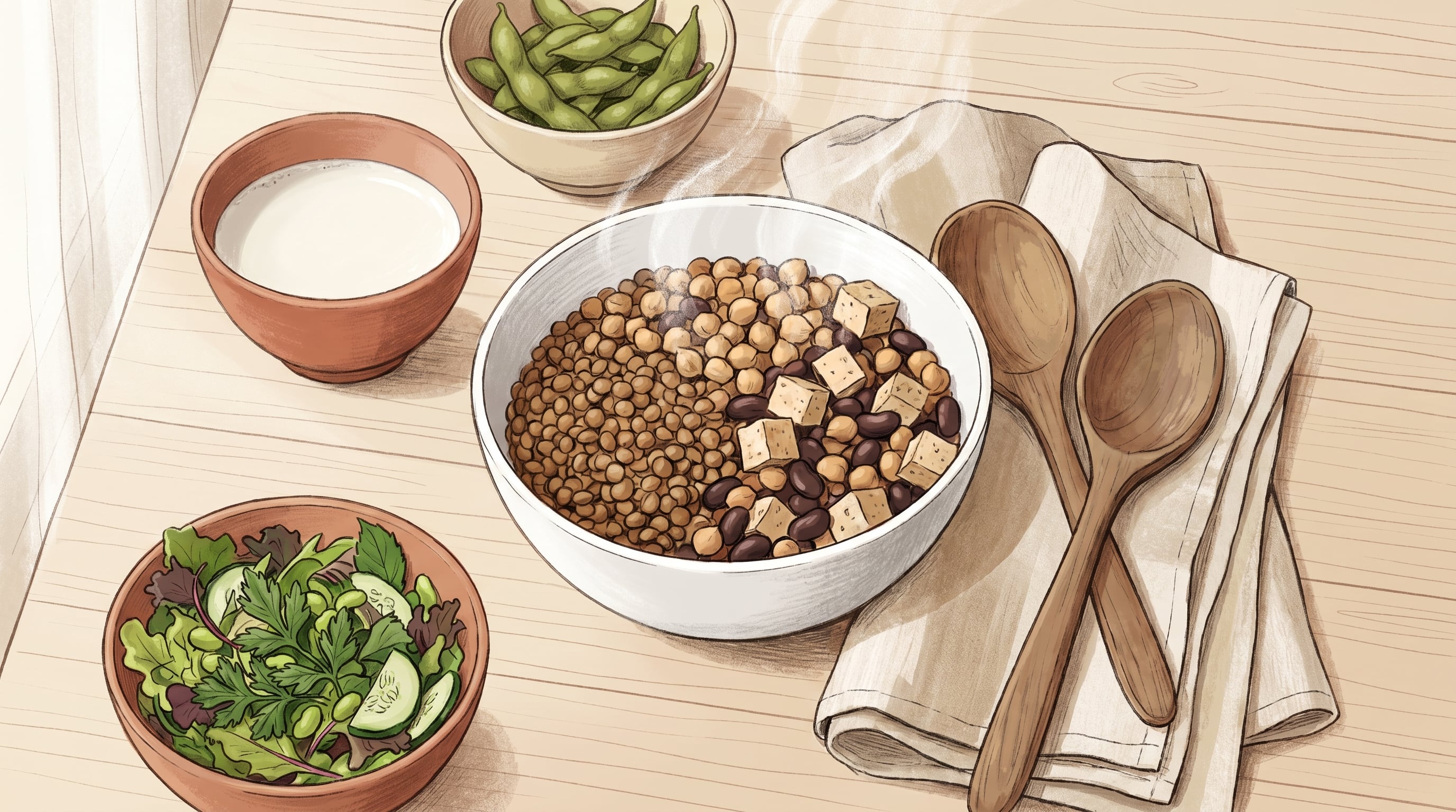 Opción saludable: priorizar proteínas vegetales como soya, lentejas y frijoles reduce el riesgo de enfermedades crónicas (Imagen Ilustrativa Infobae)