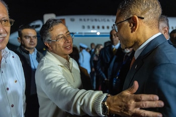El presidente Gustavo Petro llega