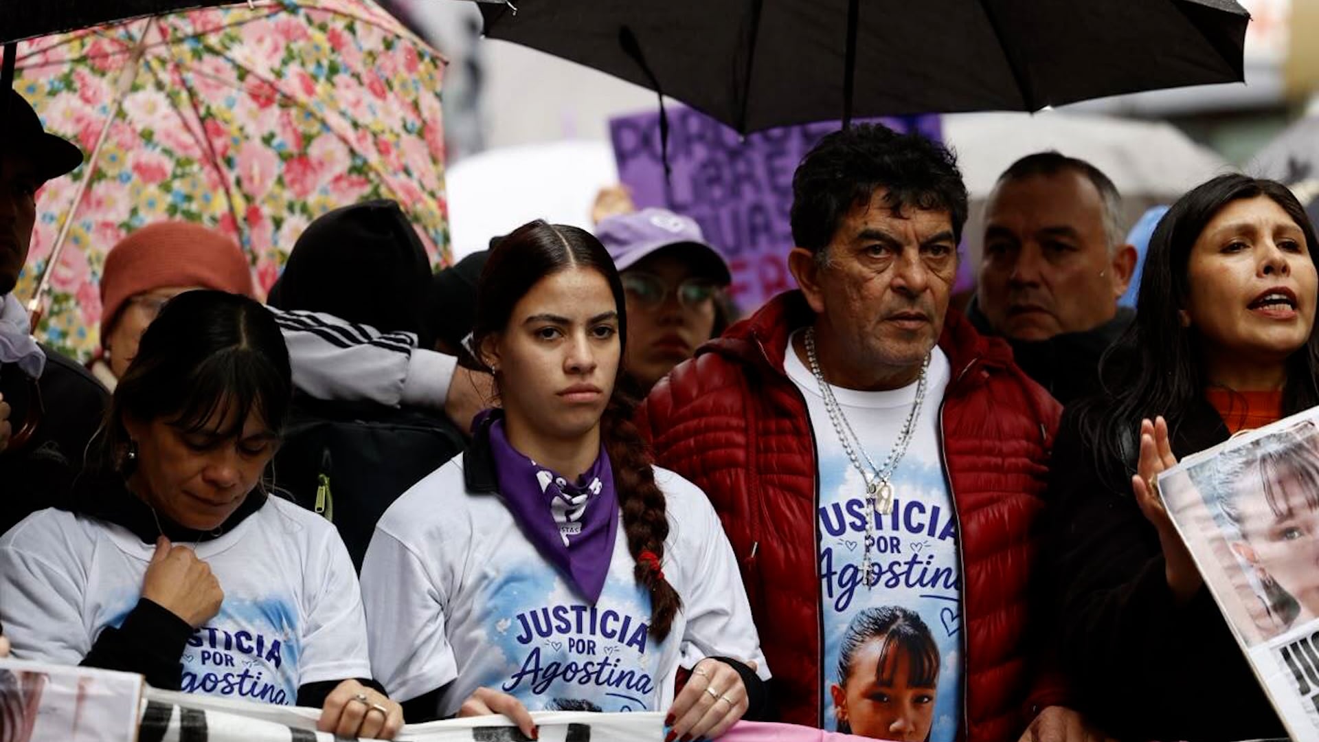 Los familiares de Agostina estuvieron presentes en la marcha del miércoles (Fotos: Mario Sar)