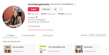 El perfil de TikTok de