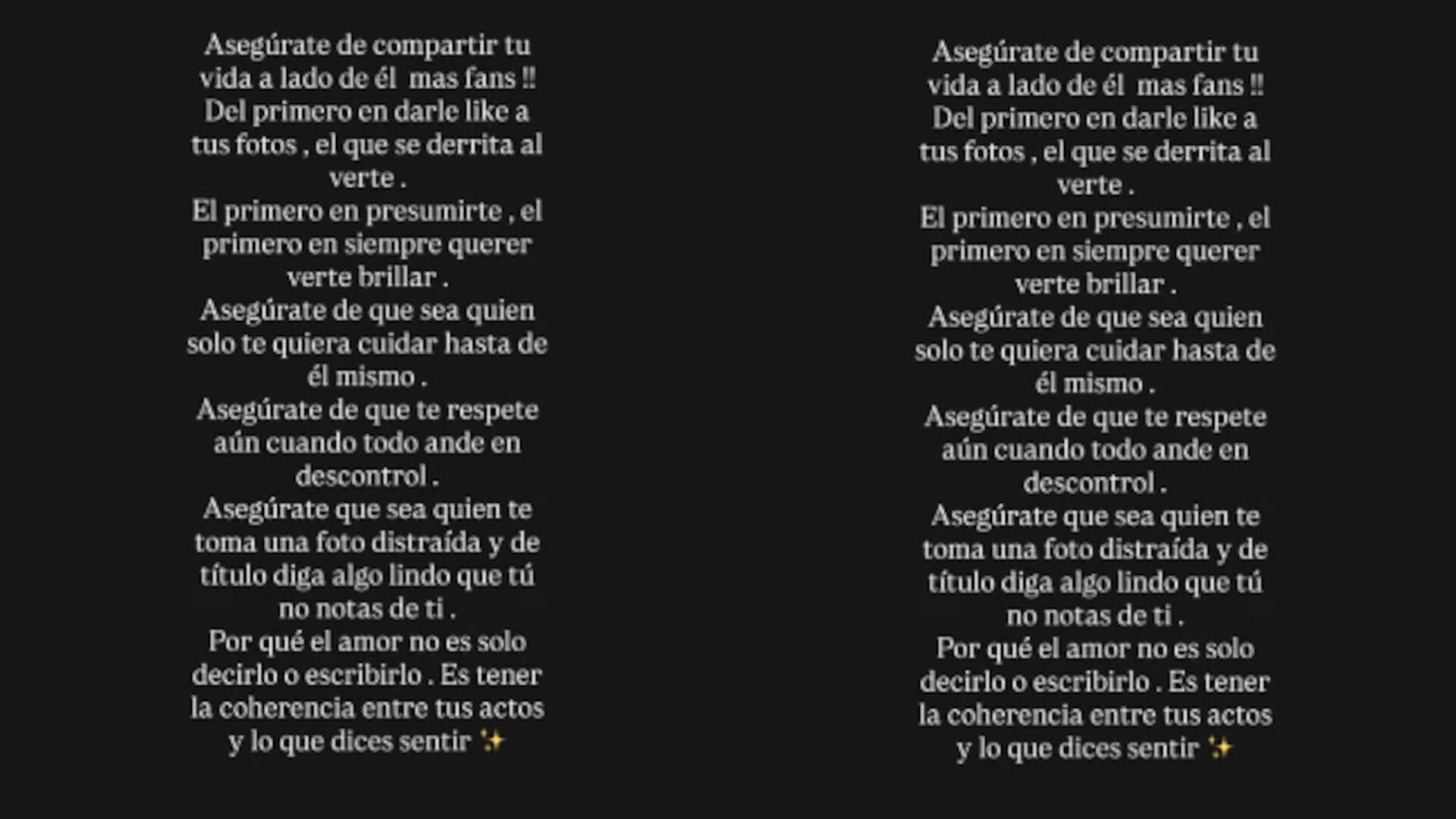 Masiel Málaga alimento rumores con mensaje. IG