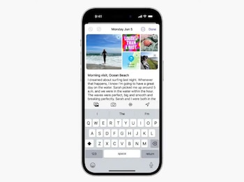 Aplicación Journal de Apple. (Beebom)