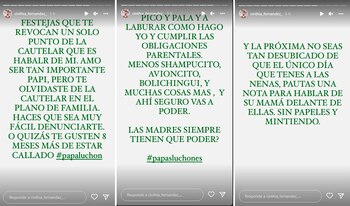 Los fuertes mensajes de Cinthia